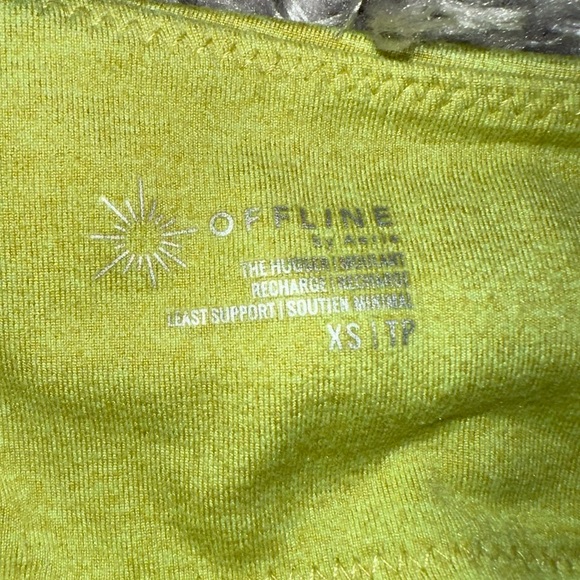 Offline by Aerie The Hugger green matching sports bra and bike shorts set XS - Picture 4 of 4